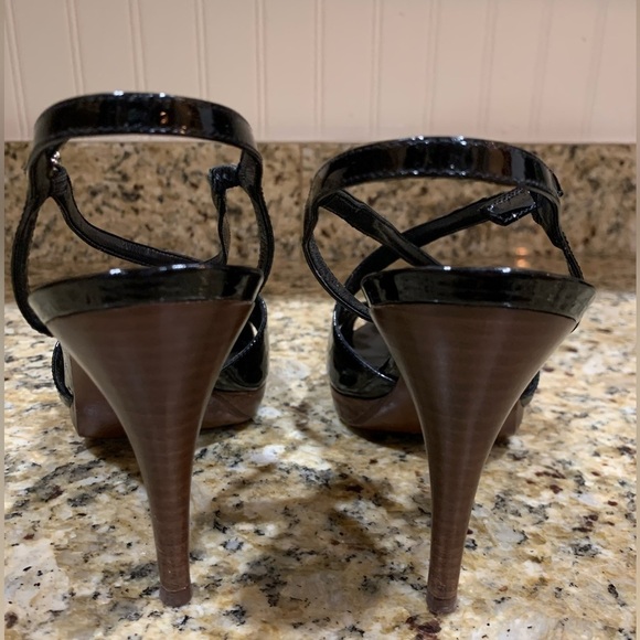 Ann Taylor Patten Black platform heels 7 1/2 - Picture 5 of 8
